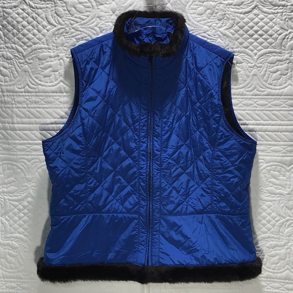 LIZ CLAIBORNE Royal Blue Vest